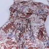 Casual Dresses 2022 Boho Paisley Tryckt Satin Backless Mini Dress String Sexy Summer BodyCon Women Party Club Wear Short CottageCore