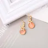 Kissme Exquisite Zircon Flower Round Opal Drop Earrings For Women Gold Color Brass 2021 Fashion Jewelry Accessories Dangle & Chandelier