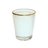 Local Warehouse Sublimation Frosted Shot Glass Weingläser 1,5OZ 3OZ Weinbecher mit Goldlinie