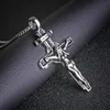 Hanger Kettingen Retro Maagd Maria Cross Ketting voor Mannen Vrouw Jezus van Moeder Roestvrij staal Religieuze Sieraden