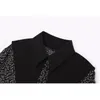 [EAM] Kadınlar Siyah Çiçek Baskı Eklenmiş Bluz Yaka Uzun Kollu Gevşek Fit Gömlek Moda İlkbahar Sonbahar 1DD6909 21512
