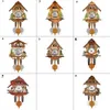 Antique Wooden Cuckoo Wall Clock Bird Time Bell Swing Alarm Watch Home Art Decor Home Day Time Alarm 129x231x55mm TB Sale 210401
