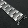 Watch Bands 19mm 20mm Silver Brushend Stainless Steel Brushed Oyster Band Bracelet For Mens