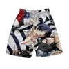 Heren 3D Gevangenis School Shorts Board Trunks Zomer Losse Mannen Hip Hop Korte Broek Indoor Wear Streetwear