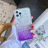 For iPhone 11 12 Pro Max Phone Cases Four Corner Anti-fall Transparent Gradient Case Wave Spot Glue Shockproof Mobile Phone Cover 30pcs