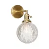 Pure Copper Nordic Wall Light Fixture Pattern Glass Ball Mirror Sconce Vintage Slaapkamer Lamp Applique Murale Luminaire