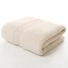 Toalha simples de algodão puro espessado banho praia ginásio piscina cobertor absorvente antiderrapante washcloth 70x140cm