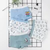 Calcinha adolescente para meninos grandes desenhos animados crianças underwear macio algodão cuecas roupas adolescente lisas boxers 4 pcs 210622