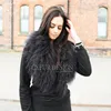 CX-A-52H Detachable Mongolian Lamb Big Fur Collar Scarves Women's warm scarf in autumn and winter
