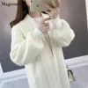 Autumn Winter Long Sleeve Open Stitch Loose Vintage Sweater Casual Cardigan Women Plus Size Knitted 10879 210512