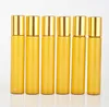 Partihandel 2000pcs 10ml Portable Amber Glass Refillerbar Parfymflaska med Roll On Tom Essential Oils Case för resenär Sn410