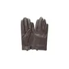 Primavera invierno 2021 guantes de cuero reales para hombres delgado negro / marrón pantalla táctil guantes luvas conduciendo mitones masculino