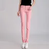 FSDKFAA Koreaanse stijl plus size zomer broek mager snoep kleuren potlood casual slanke broek stretch zwarte leggings 210915