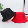 Mode vrouwen omkeerbare katoenen visser hoed dubbelzijdige emmer petten gele groene sombreros de mujer chapeu brief glimlach gorra brede rand h