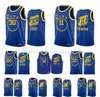 Maglia da uomo Goldenr Stater Warriorsr Stephen Klay Curry Thompson James Wiseman James Wiseman Kelly Oubre Jr. Blue City Maglie da basket