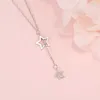 Luxury designer Necklace Christmas Gift 925 Sterling Silver Cute Shiny Star Choker Drop Charm Charming Woman Wedding Party Birthday Jewelry