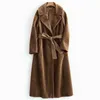 Futra dla kobiet sztuczna moda Wysokiej jakości wysokiej jakości płaszcz z płaszczem wełny wełny 2022 Soft Warmowa ropa ZJT384