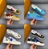 Ollie Sneaker Żółty Pomarańczowy Zielony Jacquard Textil Drukowane Buty Płótno Zamszik Skórzany Designer Dorywczo Skate But