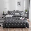 Linge de lit Literie Set Black Cow Curve Housse de couette Drap plat Taie d'oreiller Housse de couette Ensemble de lit complet Queen King 211007