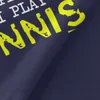 Noir I Love Play Tennis T-shirts pour hommes sur mesure à manches courtes en coton doux O-cou 210716
