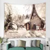 Tapisseries arbre de noël maison Art maison tenture murale ornementation décor haute qualité tapisserie blanc neige livraison directe