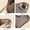 Umhängetaschen Vintage Litschi Muster Eimer Tasche Leder Lange Riemen Damen Messenger Handy Top Pendler