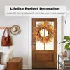 Autumn Maple Leaf Wreath,Door Hanging Hotel Window Decor And Shopping Mall Wall Decor Home Decoration Christmas Wreath Y0901