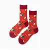 Spring and Summer New Men's and Women's Stockings Japanese Fruit Animal Trendy Socks Happy Long Tube Trendy Socks X0710