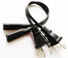 USA 2Pin Male Plug to IEC 320 C7 Socket Cord For Digital Camera, Nema 1-15P Travel Power Cable/4PCS