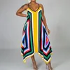 Moda Boho Długie Maxi Sukienka Kobiety Letnie Panie Bez Rękawów Geometryczna Drukowana Plażowa Dress Wieczór Party Casual Dresses Vestidos 210521