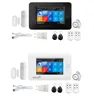 YUPA 4,3 Zoll Full Touch Screen Wireless 433 MHz WIFI GSM Home Einbrecher Alarmanlage mit Rauchmelder SOS-Taste Kits
