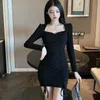 Autumn Cotton Pink Sexy Mini Dress Drawstring Bodycon Long Sleeve Pleated Casual es For Women Party Vestidos 12146 210512