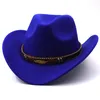 Sombreros de ala ancha Retro Sombrero Fedora Hombre vaquero occidental hombres para caballero papá vaquera Sombrero Hombre