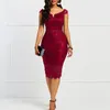 Casual Dresses Sexiga Kvinnor Klänning Lace Hollow Backless Elegant Party Chic Retro Svart Vit Plus Storlek 2021