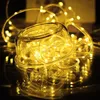 Solar Powered 120Leds 8Modes Waterdichte Fairy Copper Wire Touw String Light voor Kerstmis - Warm Wit