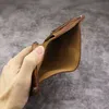 Mens Wallets Handmade Wrinkle Wallet Original Leather Genuine Cow Leather Vertical Money Clips Short Billfold Purse