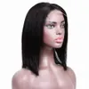 Perruques de cheveux humains Bob 4x4 fermeture à lacet pré-épilée avec des cheveux de bébé perruque droite brésilienne courte pour les femmes noires