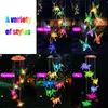 Solar Lamps Deer Dog Bird Pig Wind Chime Color Changing Solar LED String Lights Outdoor Mobile Hanging Patio Light