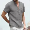 Men's T-Shirts 2021KB Summer Short-Sleeved T-shirt Cotton And Linen Led Casual Shirt Male Breathable S-3XL