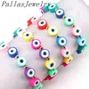 10Pcs Turkish Eye Bracelets For Women Colorful Beads Bracelet Trendy Jewelry Simple Cute Braclets Beaded Summer Jewellery