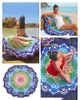 Püskül Hint Battaniye Toalla Mandala Goblen Plaj Havlusu Güneş Koruması Yuvarlak Bikini Kapak-Up Battaniye Lotus Bohemian Yoga Mat 150 cm