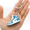 Creative 3D mini basketskor Stereoskopisk modell Nyckelringar Sneakers Entusiast Souvenirer Nyckelring Bil Ryggsäck Hänge Present G220719