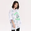 Hip Hop Streetwear Topy Damskie Lato Okrągły Neck Letter Drukuj Harajuku Krótki Rękaw Koszulka Kobieta 5E308 210427