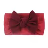 Bébé Noeud Bandeau Filles gros arc bandeaux Élastique Bowknot bandeaux Turban Solide Chapeaux Tête Wrap Bande De Cheveux Accessoires 11styles ZC650