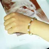 Charm Bracelets Fashion Party Jewelry Cadena de serpiente ajustable con perla blanca para las mujeres joyas de boda