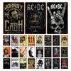 Rock N Roll Metal Tin Sign Vintage Plaque Tin Sign Wall Decor For Bar Pub Fans Club Man Cave Rock Music Concert Poster Rock Q0723