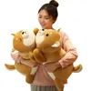 Gato escarlate bonito gordo shiba inu cão brinquedo de pelúcia macio kawaii bonecas dos desenhos animados travesseiro adorável presente para o bebê animais de pelúcia plushies q07275785838