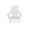 US stock Furniture UM HDPE Resin Wood Adirondack Chair - White a19