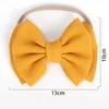 INS 16 Colors Cute Big Bow Hairband Baby Girls Toddler Kids Elastic Headband Knotted Turban Head Wraps Bow-knot Hair Accessories