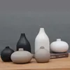 Vase en céramique classique noir / blanc arts chinois et artisanat contracté bouteille de fleur en porcelaine cadeau créatif décoration de la maison 210623